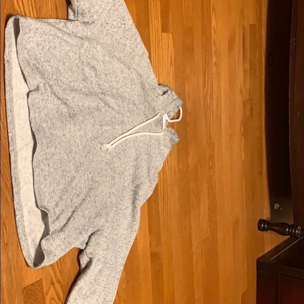 White/light grey H&M cropped hoodie